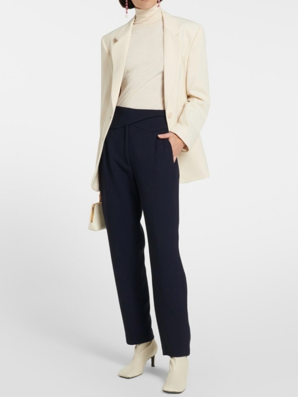 High-Rise black Straight-Leg Women’s Pants